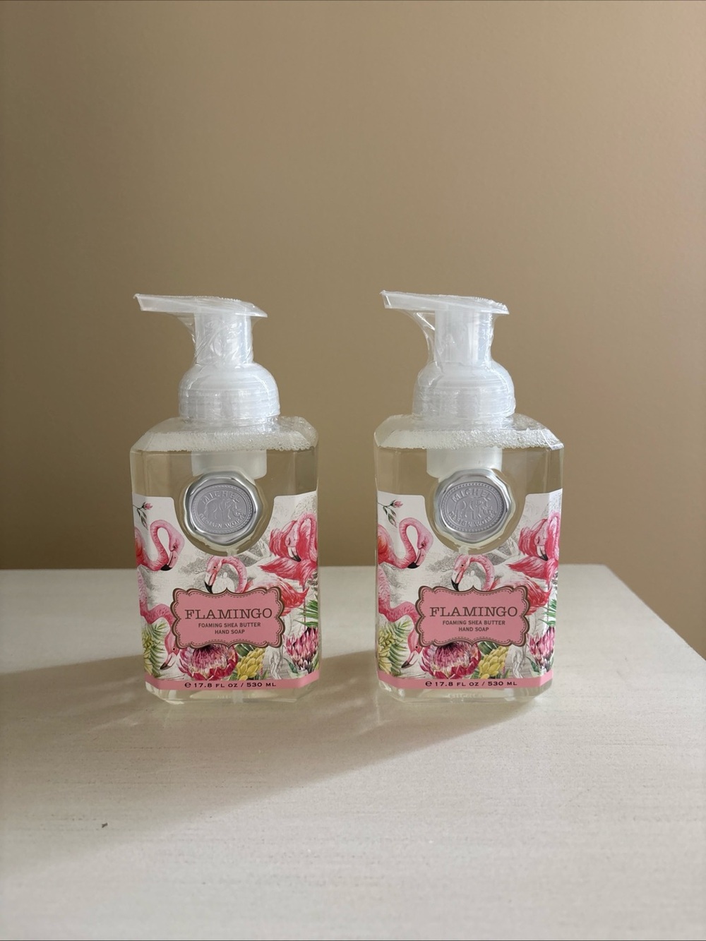 Michel Design Works Flamingo Foaming Hand Soap - Pink (Set of 2)